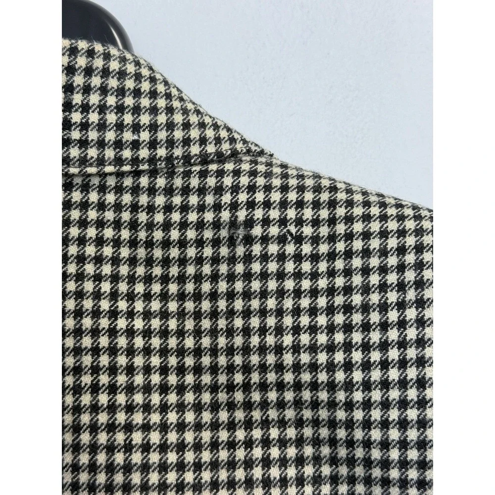 GIORGIO‎ SANT'ANGELO Women's 6 Wool Checkered Skirt Suit Black/cream Gingham
